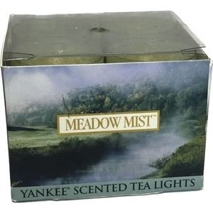 Yankee Candle Meadow Mist Scented Tea Light Candles 12 Count Box NIB